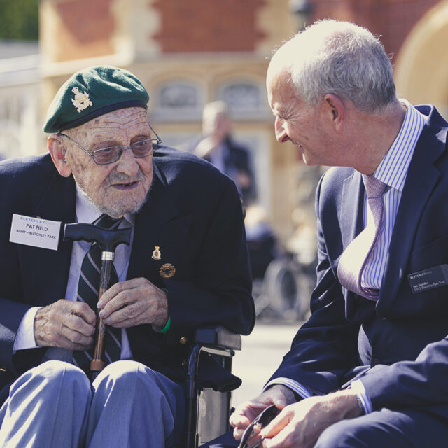 Bletchley Park Veteran Pat Field with Iain Standen, CEO of Bletchley Park Trust